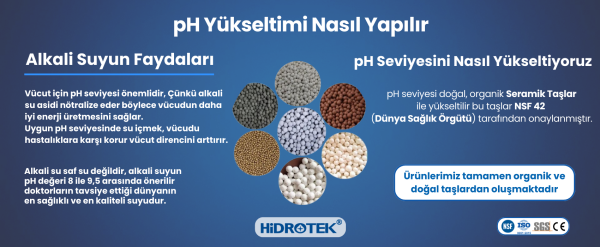 Hidrotek B12 Vitamin Korumalı pH 9 Canlı Su Üreten En İyi Su Arıtma Cihazı