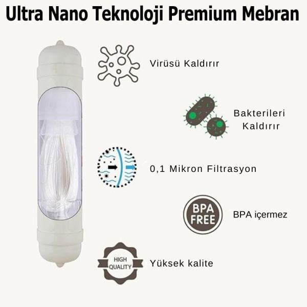 HİDROTEK EA WATER Atık Su Atmayan Hidrotek Nano Deposuz Su Arıtma Cihazı Direk Akış