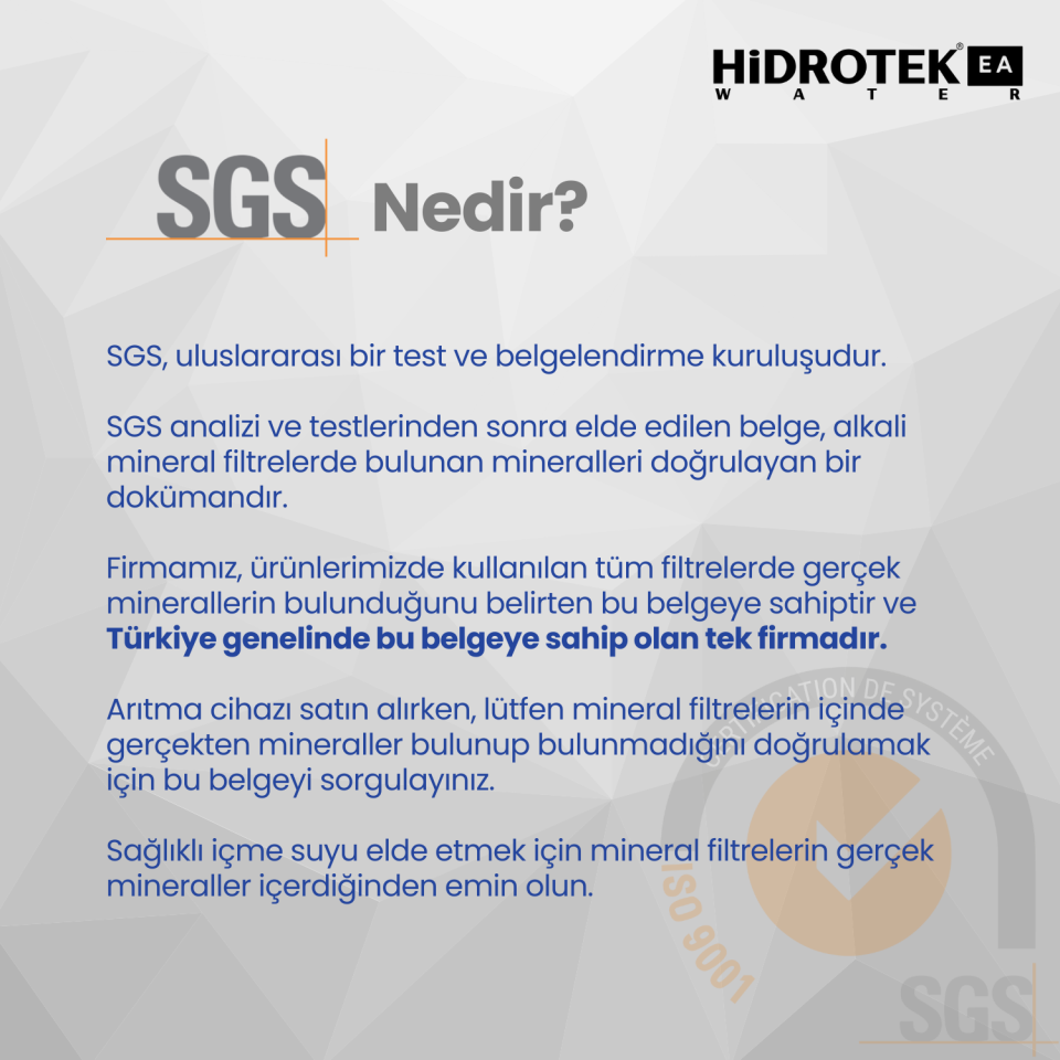 Hidrotek EA Water  Natural pH 8.5 Alkali Zengin Mineralli Canlı Su Üreten Su Sebili