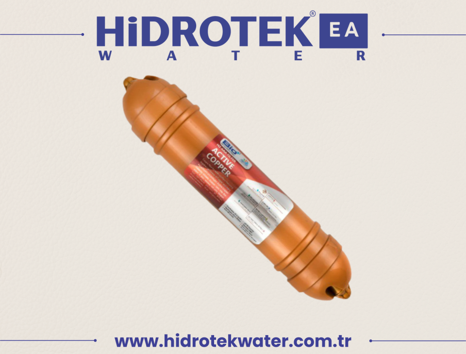 Hidrotek EA Water H2W+ 8'' Mineral Aktif Bakır Filtre pH 8,5