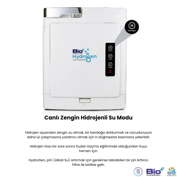 Bio+ HydroGen: Hidrojen Açısından Zengin İyonizer Su Üretim Makinesi