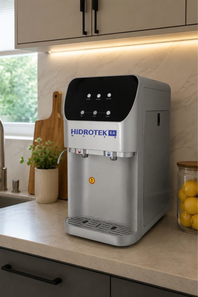 Hidrotek EA Water Alkali Mineralli pH 9 İyonizer Tezgah Üstü Şebeke Bağlantılı Mini Canlı Su Sebili