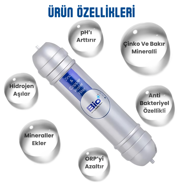 Hidrotek EA Water pH 9 Alkali Çinko ve Bakır Mineralli Su Filtresi