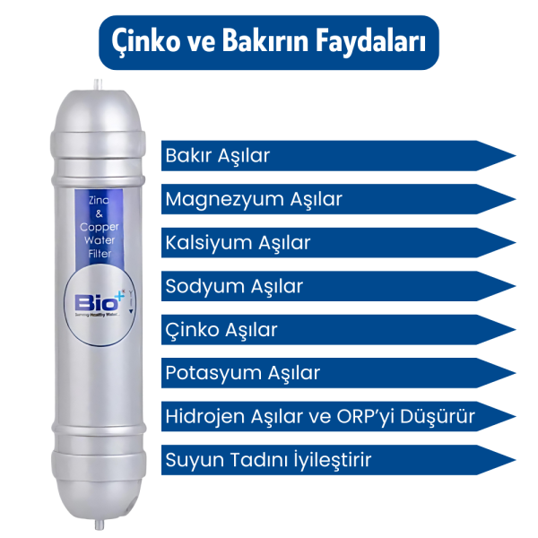 Hidrotek EA Water pH 9 Alkali Çinko ve Bakır Mineralli Su Filtresi