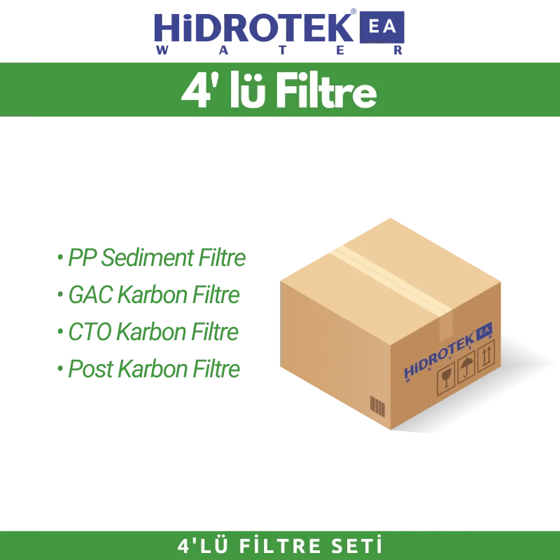 Hidrotek EA Water İlk Yıl Değişecek Filtre Seti - 4 lü Filtre Seti (Servis Hariç)